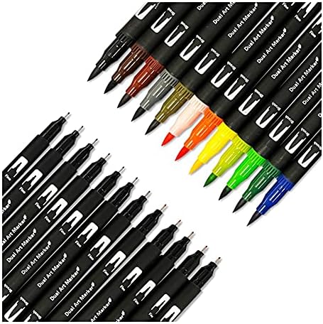 FURASTY Suluboya Kalem 120 Renk İşaretleyiciler Fırça Sanat Kalemler Set Güzel İpucu Fineliners Suluboya Sanat İşaretleyiciler