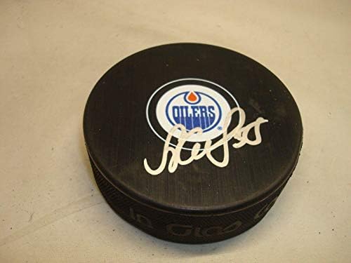 Anton Slepyshev İmzalı Edmonton Oilers Hokey Diski İmzalı 1C-İmzalı NHL Diskleri