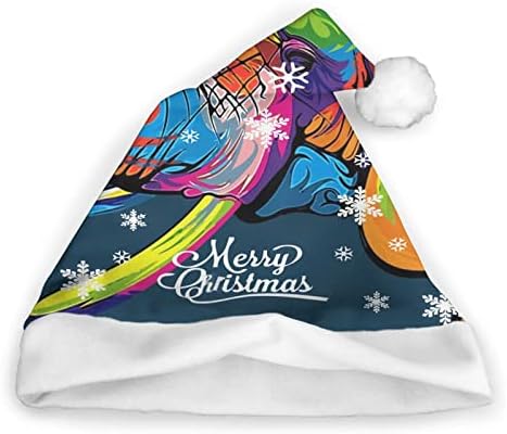 renkli fil Noel şapka, Noel şapka Unisex parti Santa tatil Cosplay dekor şapka için