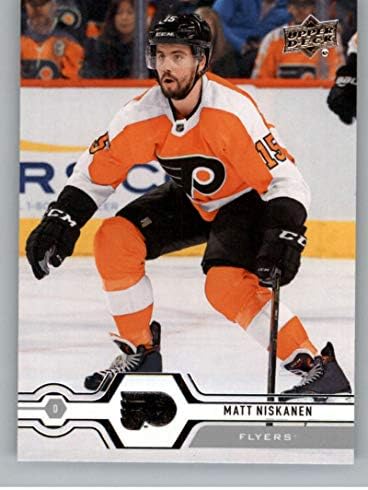 2019-20 Üst Güverte Hokeyi 324 Matt Niskanen Philadelphia Flyers Resmi Seri Ud'den İki Ticaret Kartı