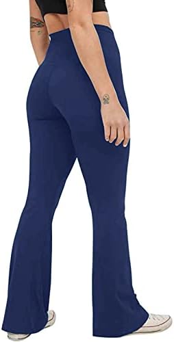 Kadınlar için ROKTUD Yoga Pantolon, kadın Flare Yoga Pantolon Rahat V Crossover Yüksek Belli egzersiz pantolonları Tayt Karın
