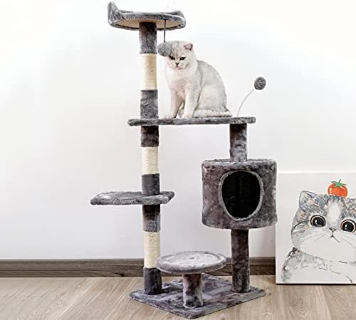BBZUI Kedi Kulesi Kedi Oyun Evi Kedi Aktivite Ağacı Daire Tırmalama sisal Sütun Kedi Ağacı Kedi Kumu Kitty Çöp Çekici ve Sağlam