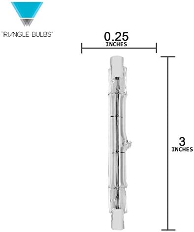 Triglow (5) Ampuller, J Tipi 78mm Çift Uçlu T3 Halojen Ampul 120V 75W 120 Volt