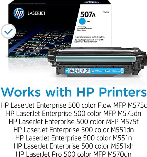 HP 507A | CE401A | Toner Kartuşu | Camgöbeği / HP LaserJet Enterprise 500, 551, 570 serisi ile çalışır
