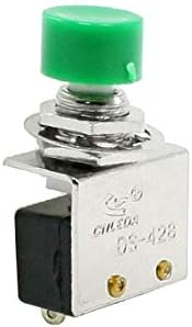 Yeni Lon0167 AC 250 V 3A N/O Normalde Açık Anlık Buton Anahtarı 8mm Yeşil (AC 220 V 3A N/O Normal kapatıcı Moment-Drucktaster