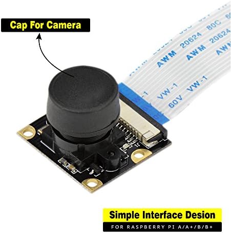 Ahududu Pi için KEYESTUDİO Kamera, Balıkgözü Geniş Açı Lens 5MP 1080 p OV5647 Sensörü Modülü Destekler Gece Görüş için Ahududu