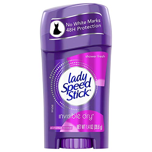 Lady Speed Stick Terlemeyi Önleyici ve Deodorant, Görünmez Kuru, Duş Tazeliği, 1,4 oz (39,6 g)