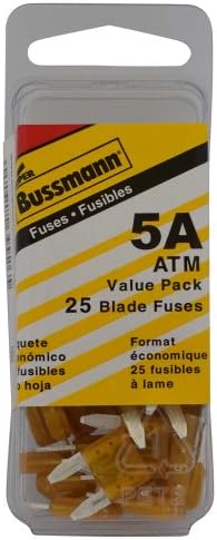 Bussmann (VP / ATM-5-RP) Tan 5 Amp Hızlı Etkili ATM Mini Sigorta, (25'li Paket)