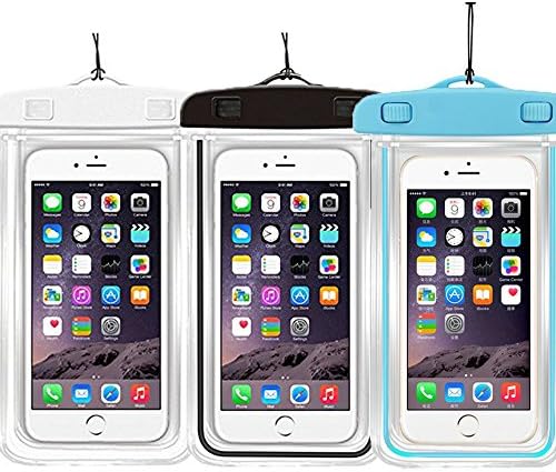 [3 PAKETİ] Su geçirmez Kılıf Evrensel Cep Telefonu Kuru Çanta Kılıfı CaseHQ için Apple iPhone 8,8 artı, 7,7 artı, 6 s, 6,6 S