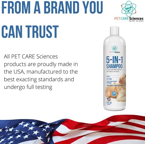 PET CARE Sciences Köpek Şampuanı, Doğal Kaynaklı Köpek ve Köpek Şampuanı ve Saç Kremi, Hindistan Cevizi, Aloe ve Yulaf Ezmeli