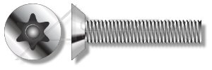 (2500 adet) 1/4-20X3 / 8 Güvenlik Makine Vidaları Düz Alttan Kesme Kafası Torx Pin Paslanmaz Çelik Aspen Bağlantı Elemanları