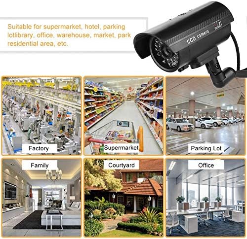 Sahte Güvenlik Monitörü, Su geçirmez 3-6 Ay Çalışma CCTV Kamera, Süpermarket Otel için Siyah