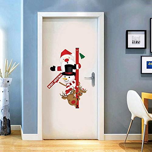 Noel Temalı Duvar Sticker Çıkartmaları, Yaratıcı Santa Merry Mektup Kapı Süslemeleri
