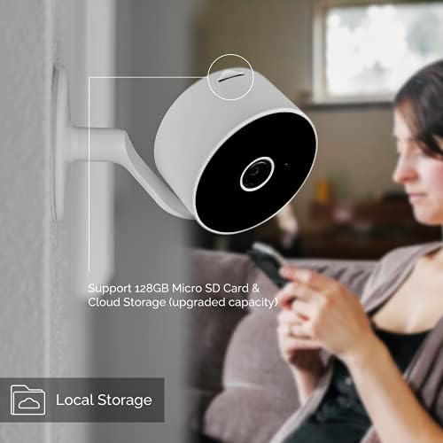 eco4life IP Kamera 8C 1080 p HD Kapalı WiFi akıllı ev kamerası ile Gece Görüş, 2-Yönlü Ses, Alexa ile Çalışır, Google Yardımcısı