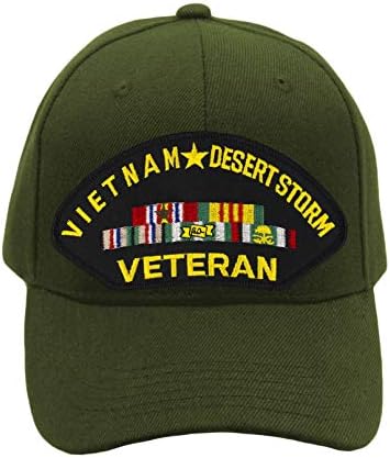PATCHTOWN Vietnam & Çöl Fırtınası Veteran Şapka / Ballcap Ayarlanabilir Bir Boyut En Uyar