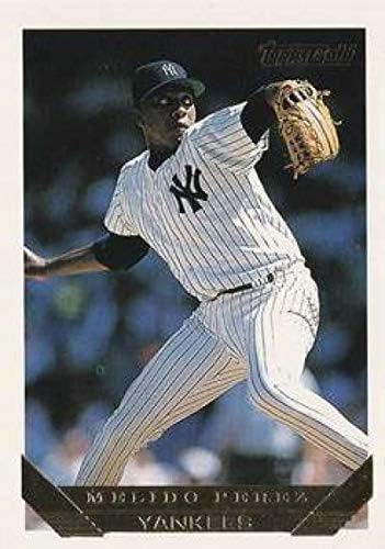 1993 Topps Altın Beyzbol 304 Melido Perez New York Yankees Topps Şirketinden Resmi MLB Ticaret Kartı