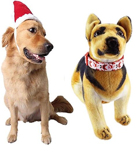 Bolbove Büyük Noel Şapka ve Santa Yaka Çan ile Orta ve Büyük Köpekler için