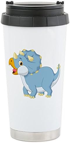 Paslanmaz Çelik Seyahat içecek Kupa Sevimli Mavi Triceratops Dinozor