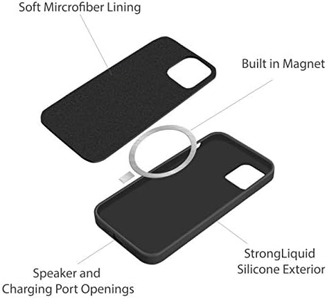 STENDEE Manyetik iPhone 12 Kılıf ve Ekran Koruyucu Paketi (2020) | iPhone 12 için Silikon Kılıf ve Temperli Cam Ekran Koruyucu,