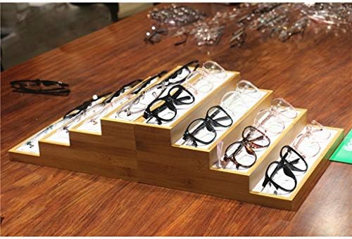 CHENXİANGTA8 Gözlük teşhir standı Boyalı Çok Fonksiyonlu Bambu Gözlük teşhir tepsisi Takı teşhir tepsisi Sayacı pencere ekran