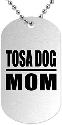 Designsify TOSA Köpek Anne-Gümüş Köpek Etiketi Askeri KIMLIK Kolye Kolye Zinciri-Köpek Sahibi Anne Eşi Kızı Oğlu Doğum Günü Yıldönümü