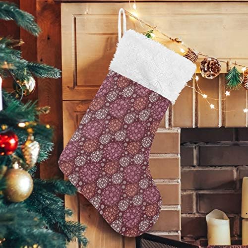 YUEND Büyük Noel Stocking Kitleri için 1 Parça Klasik Kişiselleştirilmiş Aile Tatil Noel Parti Süslemeleri ile Beyaz Peluş Trim