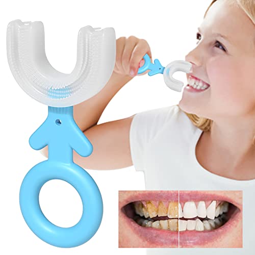 Simayixx Diş Fırçası Işıltı ve Parlaklık Stili 360° Kapsamlı Temizlik için Çocuk U-şekilli Diş Fırçası Beyazlatma Masajı Bebeğin