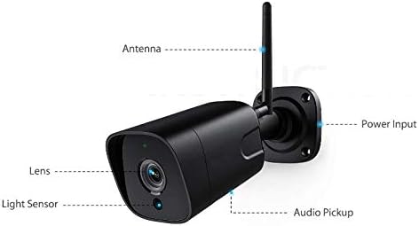 XJJZS Kablosuz Kamera Açık 1080 P HD Gözetim Güvenlik Kamera Iki Yönlü Ses IR Gece Görüş Bullet Kamera