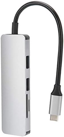LZKW USB Tip-C Adaptörü, USB3. 0 için Alüminyum Alaşım USB C Hub için Fare için U Disk için Klavye(Tip C Gümüş)