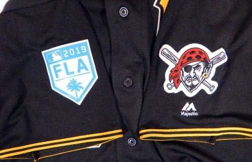 2019 Pittsburgh Pirates 85 Oyun Yayınlanan Siyah Jersey Bahar Eğitim P PİTT33428-Oyun Kullanılan MLB Formaları