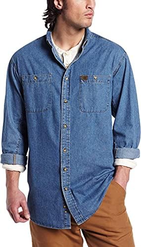 Wrangler Riggs İş Giysisi Erkek Uzun Kollu Denim İş Gömleği