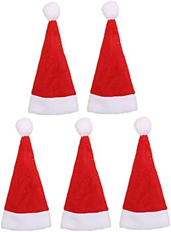 ıHHAPY Noel dekorasyon Mini Şapka Şeker Kap Baba Santa parti Küçük Lolipop Ev Dekor (A)