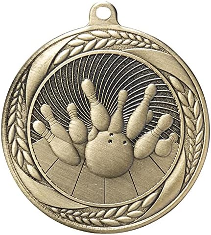 Boyun Kurdeleler MS2 ile Bowling Altın Madalya Trophy Ödülü 10 Paket