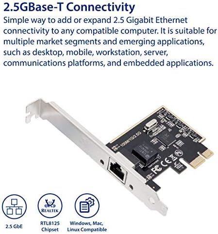 2.5 Gigabit Ethernet PCI Express PCI-E Ağ Arabirim Kartı 10/100/1000/25000 Mbps RJ45 LAN SI-PEX24059