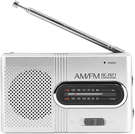 Ciglow AM / FM Mini Radyo Hoparlör Alıcısı, Taşınabilir Evrensel Stereo Hoparlör Alıcısı Müzik Çalar
