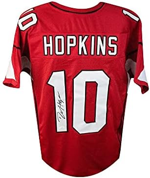 DeAndre Hopkins İmzalı Houston Texans Özel Kırmızı Futbol Forması-JSA COA