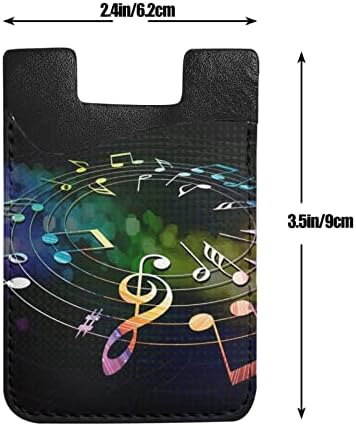 Renkli Müzik Notlar Telefon kartı Tutucu Cep Telefonu Sopa Kart Cüzdan Kol Cep Telefonu Geri Sopa Cüzdan