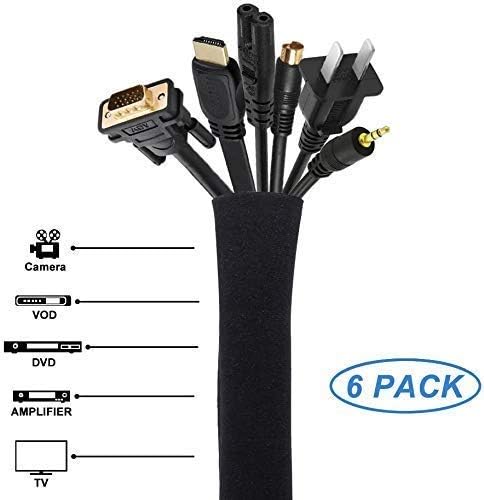[6 Paket] JOTO Kablo Yönetimi Kol Paketi ile [8 adet] JOTO Masaüstü kablo düzenleyici