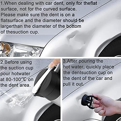 2 Paket Vantuz Dent Çektirme Kolu Kaldırıcı,Güçlü Araba Göçük Kaldırma Araçları,Otomatik Dent Çektirme için Pencere Kolu,Kapı