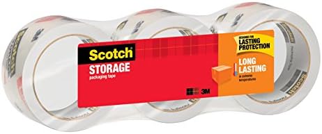 Scotch Uzun Ömürlü Depolama Ambalaj Bandı, 1.88 x 54.6 yd, Depolama ve Paketleme için Tasarlanmış, Aşırı Hava Koşullarında Kapalı
