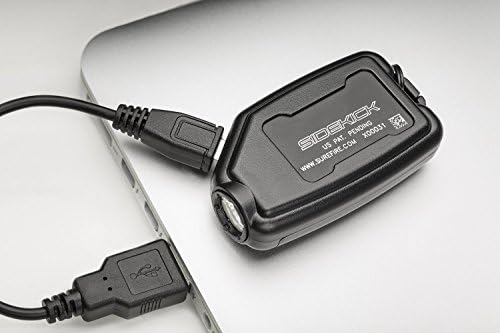 SureFire Sidekick 300 Lümen Şarj Edilebilir LED Anahtarlık El Feneri USB Duvar Adaptörü ile Paket