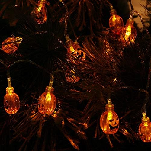 ANYOYO cadılar Bayramı ışıkları, 50 Kabak dize ışıkları Pil kumandalı LED peri ışıkları DIY Cadılar Bayramı Dekorasyon için 3