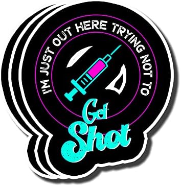 Komik Anti vax Hiçbir Aşı Gerekli, almak isteyen değil Shot Çıkartmaları için Dizüstü Pencere Araba Tampon Kask Su Şişesi 3 PCsPack