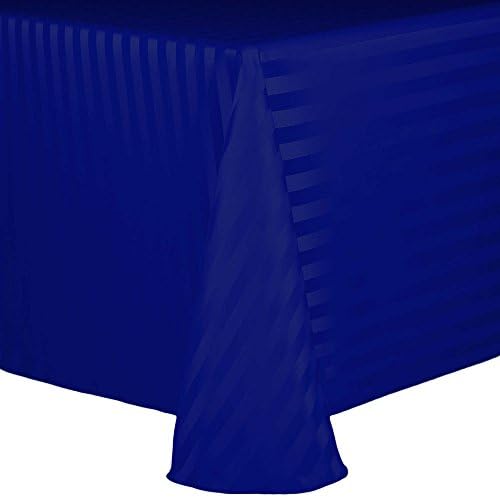 Ultimate Textile -10 Paket-Saten Şerit 52 x 70 İnç Oval Masa Örtüsü, Koyu Mavi