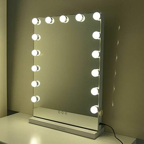 ADHW Makyaj Işıklı makyaj aynası ışıkları 15 LED Ampuller Kısılabilir Masa Üstü