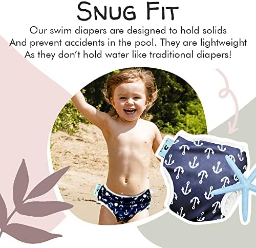 Will & Fox Yeniden Kullanılabilir Yüzme Bezi ve Islak Çanta Seti Bebekler için Ayarlanabilir Çıtçıtlar