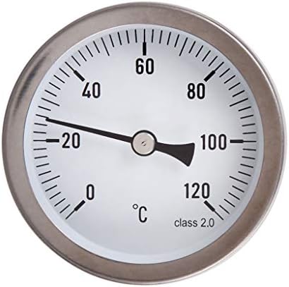 ECSWP WDJZNH Analog Termometre 63mm Kadran Yatay Termometre ,Yatay Termometre Alüminyum Sıcaklık Kadranı Göstergesi 0-120°C