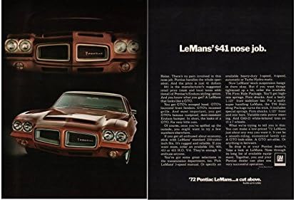 Dergi Baskı İlanı: 1972 Pontiac LeMans, 41 dolarlık Burun İşi-Yukarıda Bir Kesim, Bir GTO Benzer, Bir GTO Benzer