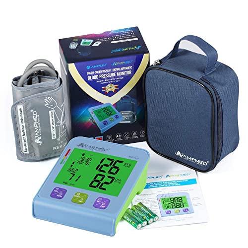2-Pack Premium Paket Amplim Kan Basıncı Monitörü ve Temassız Fotoselli Kızılötesi Dijital alın termometresi Yetişkinler ve Bebekler