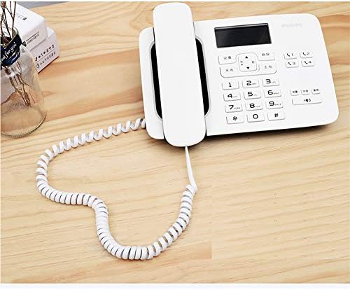 SAISN Telefon Ahizesi Kablosu Modüler Sarmal Telefon Kıvırcık Kablo (6 Feet, Beyaz)